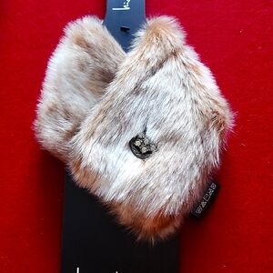 Nicole Miller Faux fur bottle wrap Stole NWT